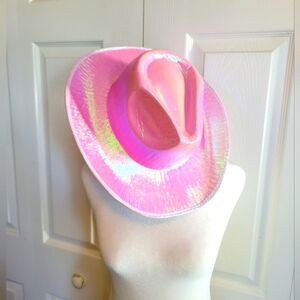 Shimmery Pink Cowgirl Cowboy Hat